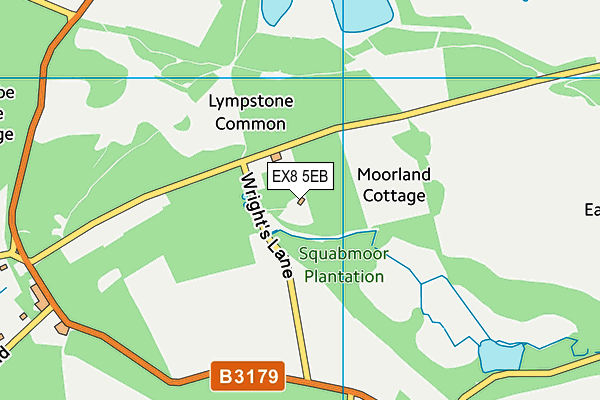 EX8 5EB map - OS VectorMap District (Ordnance Survey)