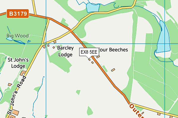 EX8 5EE map - OS VectorMap District (Ordnance Survey)