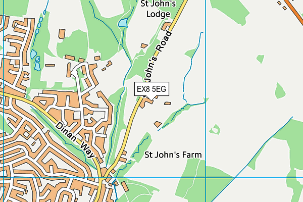 EX8 5EG map - OS VectorMap District (Ordnance Survey)