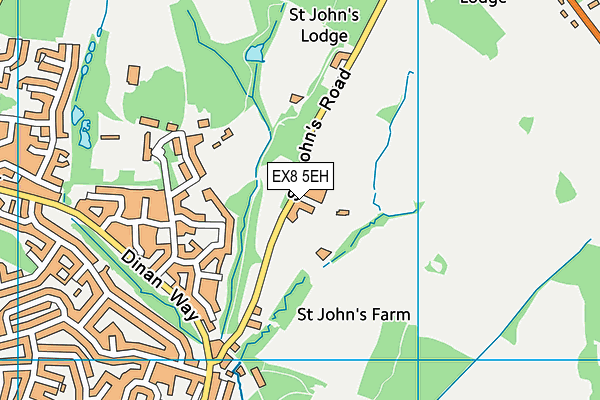 EX8 5EH map - OS VectorMap District (Ordnance Survey)