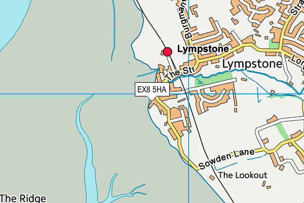 EX8 5HA map - OS VectorMap District (Ordnance Survey)