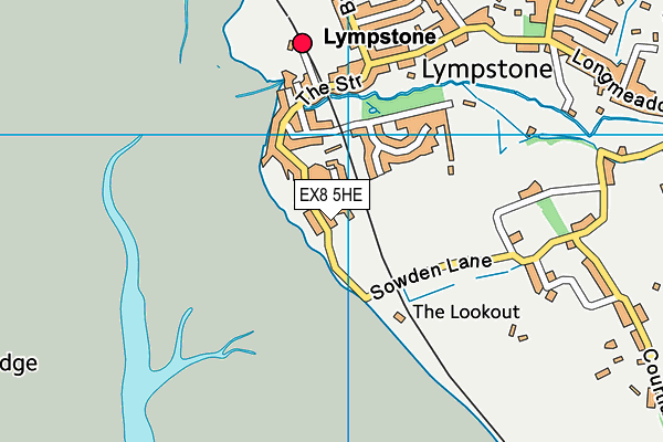 EX8 5HE map - OS VectorMap District (Ordnance Survey)