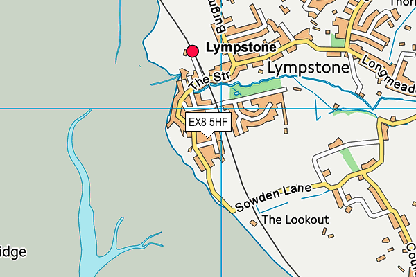 EX8 5HF map - OS VectorMap District (Ordnance Survey)