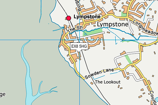 EX8 5HG map - OS VectorMap District (Ordnance Survey)