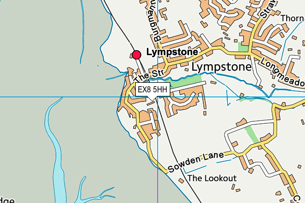 EX8 5HH map - OS VectorMap District (Ordnance Survey)