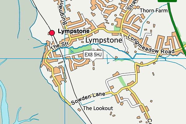 EX8 5HJ map - OS VectorMap District (Ordnance Survey)