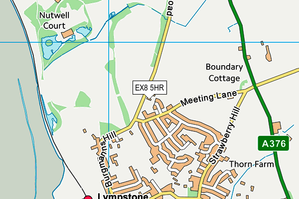 EX8 5HR map - OS VectorMap District (Ordnance Survey)