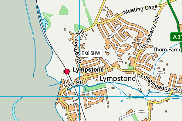 EX8 5HW map - OS VectorMap District (Ordnance Survey)