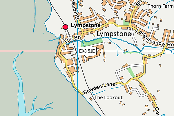 EX8 5JE map - OS VectorMap District (Ordnance Survey)