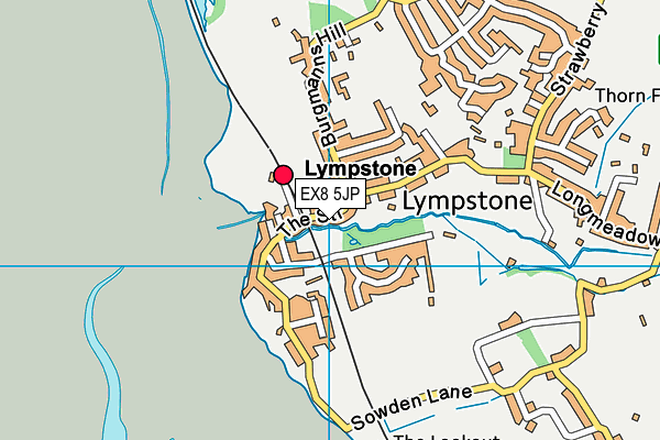 EX8 5JP map - OS VectorMap District (Ordnance Survey)