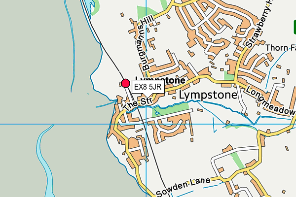 EX8 5JR map - OS VectorMap District (Ordnance Survey)