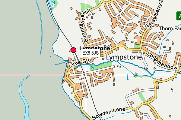 EX8 5JS map - OS VectorMap District (Ordnance Survey)