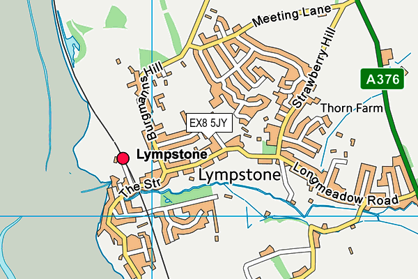 Lympstone Tennis Club map (EX8 5JY) - OS VectorMap District (Ordnance Survey)