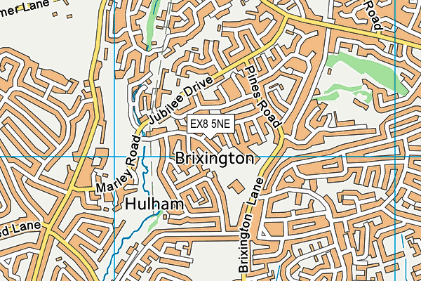 EX8 5NE map - OS VectorMap District (Ordnance Survey)