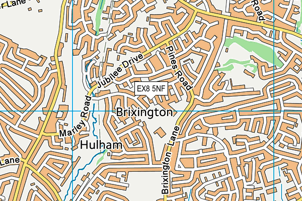 EX8 5NF map - OS VectorMap District (Ordnance Survey)