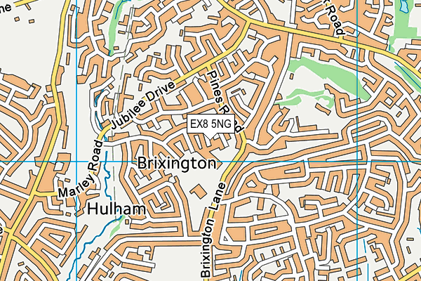 EX8 5NG map - OS VectorMap District (Ordnance Survey)