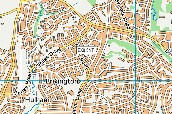 EX8 5NT map - OS VectorMap District (Ordnance Survey)