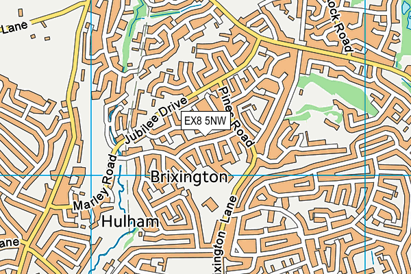 EX8 5NW map - OS VectorMap District (Ordnance Survey)