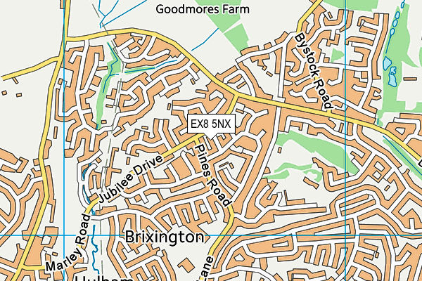 EX8 5NX map - OS VectorMap District (Ordnance Survey)