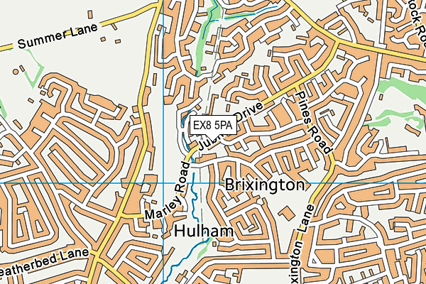 EX8 5PA map - OS VectorMap District (Ordnance Survey)