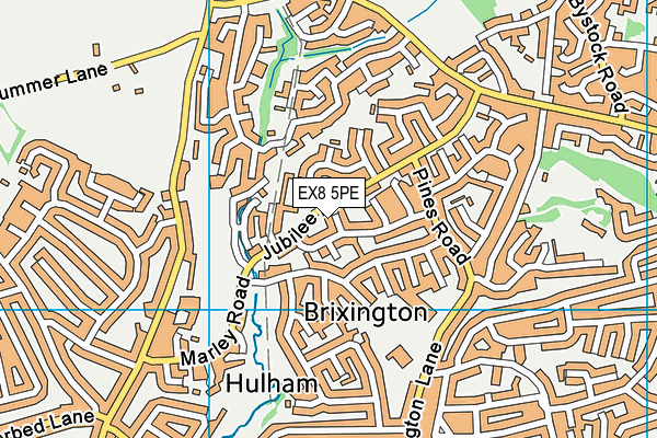 EX8 5PE map - OS VectorMap District (Ordnance Survey)