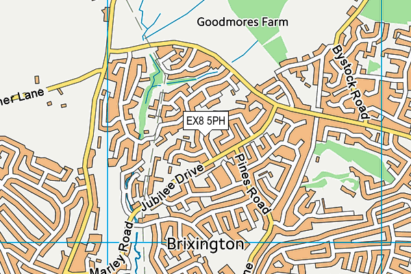 EX8 5PH map - OS VectorMap District (Ordnance Survey)