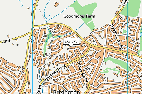 EX8 5PL map - OS VectorMap District (Ordnance Survey)