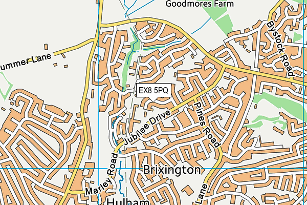 EX8 5PQ map - OS VectorMap District (Ordnance Survey)