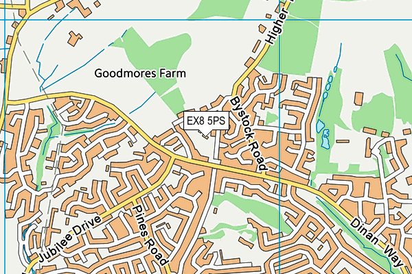 EX8 5PS map - OS VectorMap District (Ordnance Survey)