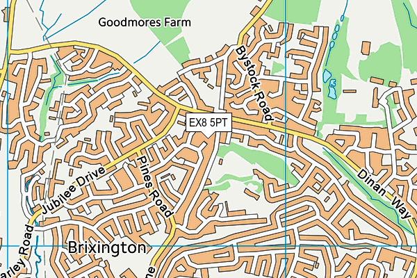 EX8 5PT map - OS VectorMap District (Ordnance Survey)