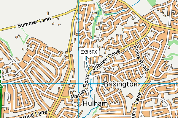 EX8 5PX map - OS VectorMap District (Ordnance Survey)