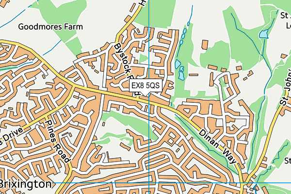 EX8 5QS map - OS VectorMap District (Ordnance Survey)