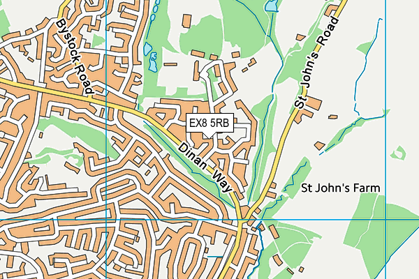 EX8 5RB map - OS VectorMap District (Ordnance Survey)