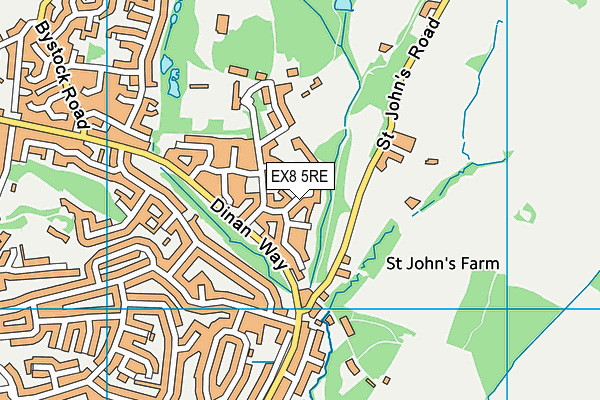 EX8 5RE map - OS VectorMap District (Ordnance Survey)