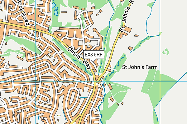 EX8 5RF map - OS VectorMap District (Ordnance Survey)