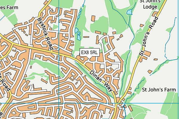 EX8 5RL map - OS VectorMap District (Ordnance Survey)