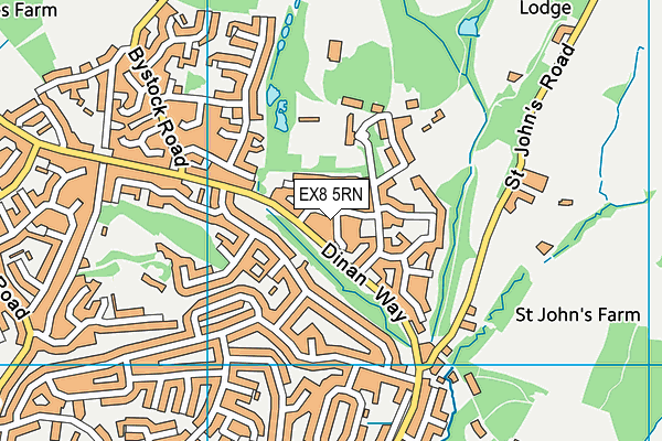 EX8 5RN map - OS VectorMap District (Ordnance Survey)