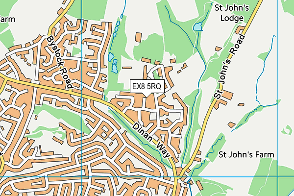 EX8 5RQ map - OS VectorMap District (Ordnance Survey)