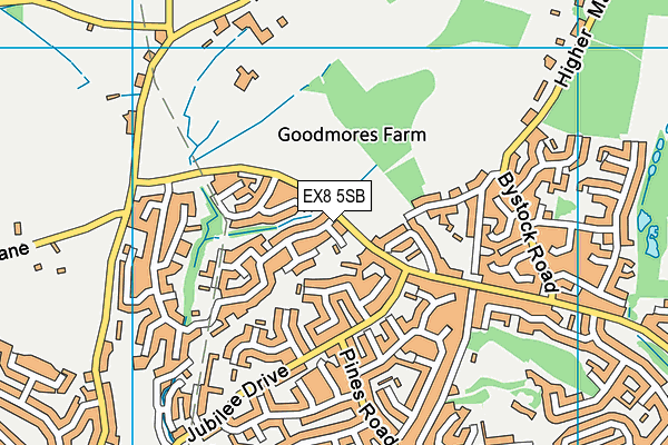 EX8 5SB map - OS VectorMap District (Ordnance Survey)