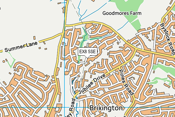EX8 5SE map - OS VectorMap District (Ordnance Survey)