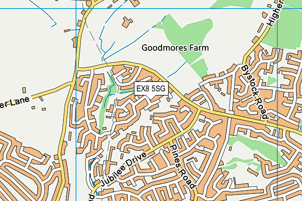 EX8 5SG map - OS VectorMap District (Ordnance Survey)