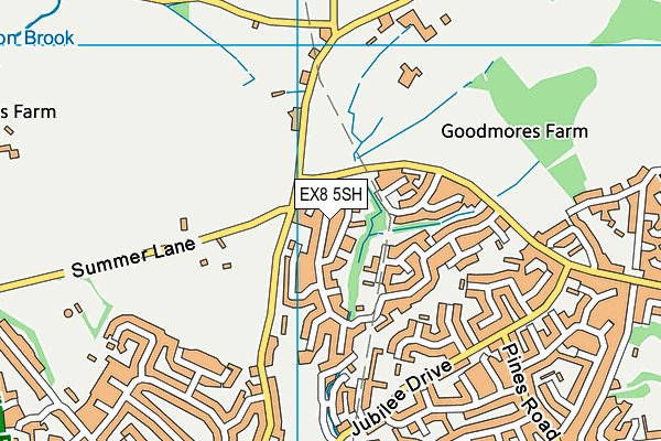 EX8 5SH map - OS VectorMap District (Ordnance Survey)