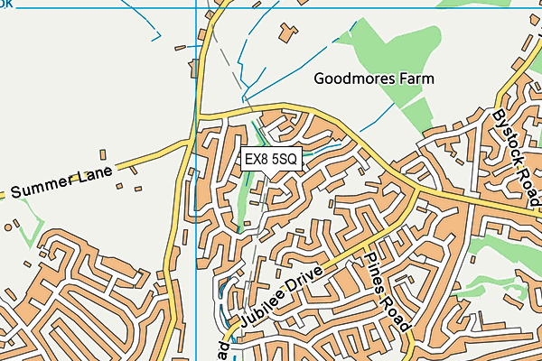 EX8 5SQ map - OS VectorMap District (Ordnance Survey)