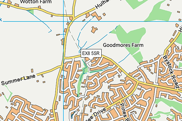 EX8 5SR map - OS VectorMap District (Ordnance Survey)