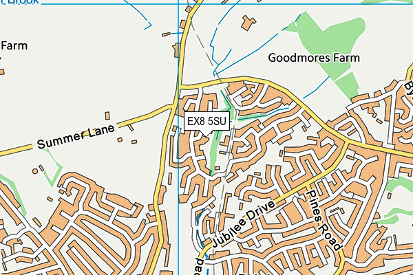 EX8 5SU map - OS VectorMap District (Ordnance Survey)