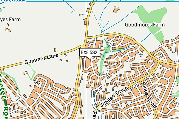 EX8 5SX map - OS VectorMap District (Ordnance Survey)