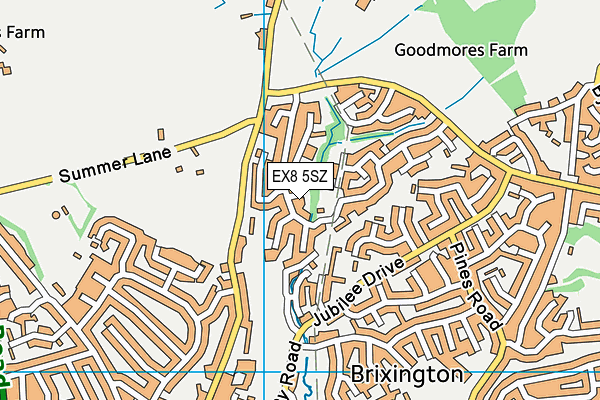 EX8 5SZ map - OS VectorMap District (Ordnance Survey)