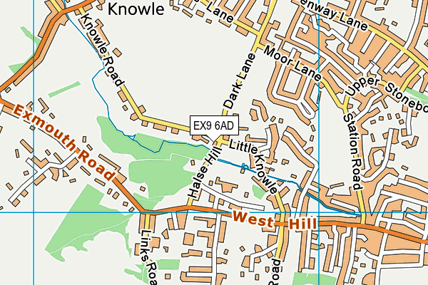 EX9 6AD map - OS VectorMap District (Ordnance Survey)