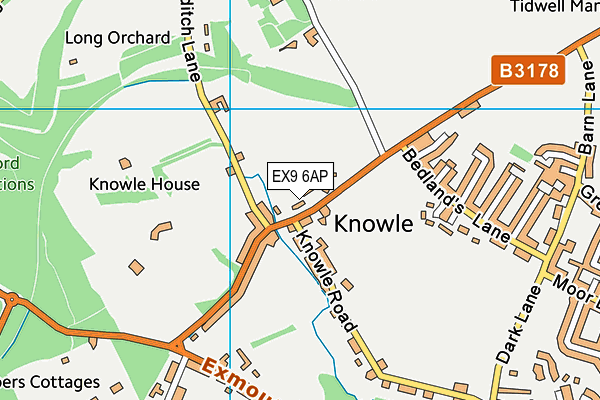 EX9 6AP map - OS VectorMap District (Ordnance Survey)