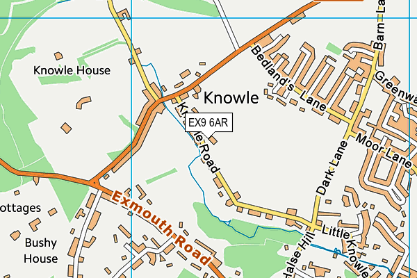 EX9 6AR map - OS VectorMap District (Ordnance Survey)